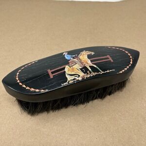 VTG Horse‎ Grooming Brush Portrait Cowboy 9" length